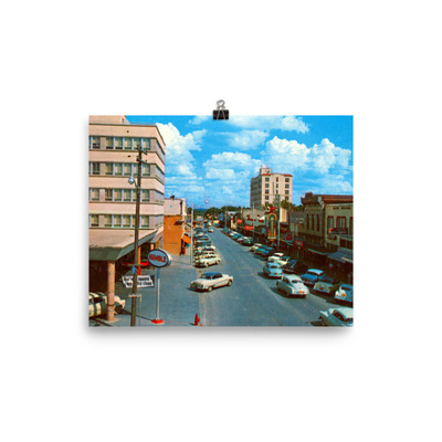 Kerrville, mid-1950s: 700 block of water street postcard