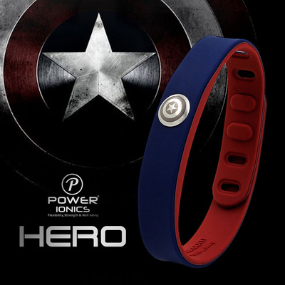 CAPTAIN AMERICA SUPER HERO 3000 ions Sports Titanium Negative Ions Bracelet