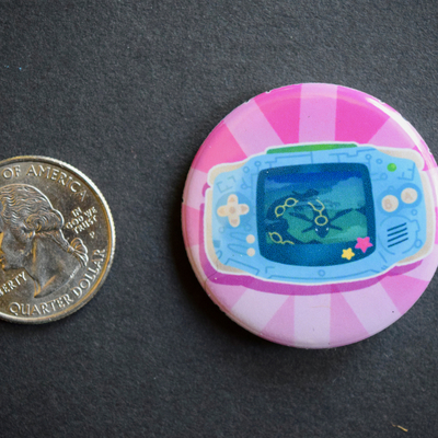 Gameboy advance 1.5" pinback button