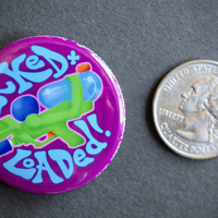 Locked+Loaded Watergun 1.5" Pinback Button - Thumbnail 1