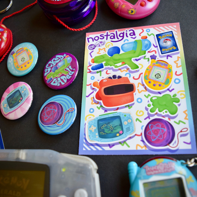 Nostalgia bundle pack (stickers+buttons) - Thumbnail 1