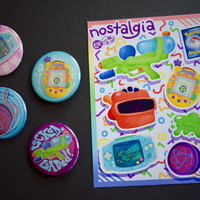 Nostalgia Bundle Pack (Stickers+Buttons) - Thumbnail 1