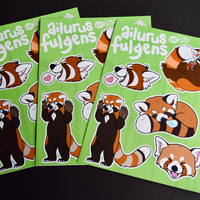 Red Panda Bundle (Stickers+Button) - Thumbnail 2