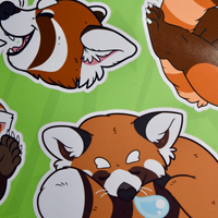Red Panda Bundle (Stickers+Button) - Thumbnail 4