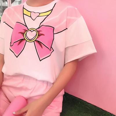 Kawaii sailor moon bowknot t-shirt + shorts