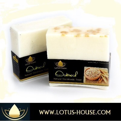  lotus house oatmeal  natural handmade soap (300g) / 3 bars - Thumbnail 2