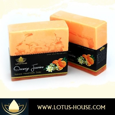 Lotus house orange jasmine natural handmade soap (300g) / 3 bars - Thumbnail 1