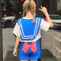 Kawaii Sailor Moon Bowknot T-shirt + Shorts - Thumbnail 4