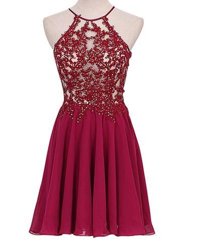 Burgundy Pretty Homecoming Dresses,Pretty Party Dress,Charming Homecoming Dress,Graduation Dress,Homecoming Dress,Short Prom Dress D57