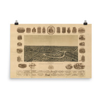 Dallas, 1892: Aerial View of the City - Thumbnail 4