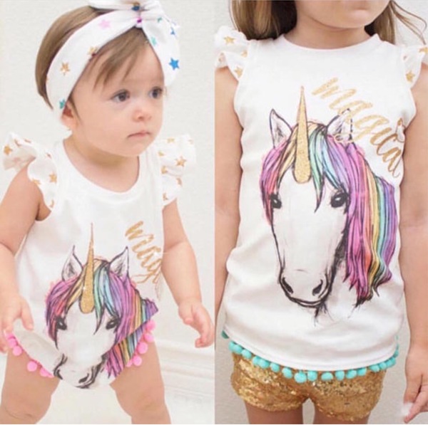 Unicorn Romper or Tee