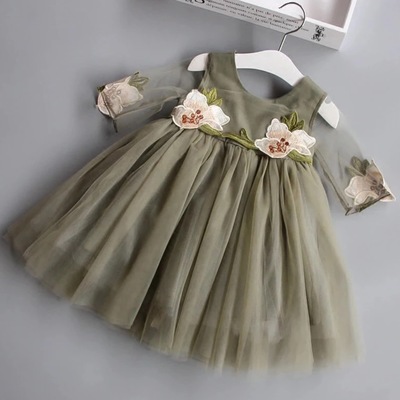 Floral applique dress