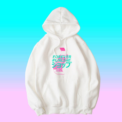 Vaporwave pastel fiji bottle hoodie ( 2 colors )