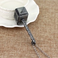 Thor Hammer Necklace Classic Pendant Necklace - Thumbnail 3
