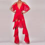 Red Fringe Jumpsuit-1