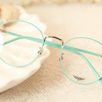 Pastel Color Round Glasses - Thumbnail 3