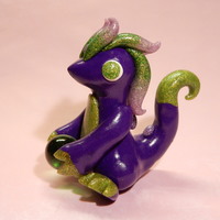 Purple and Green Glitter Dragon - Thumbnail 1