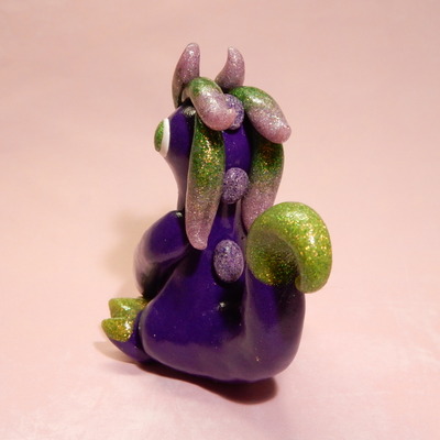 Purple and green glitter dragon