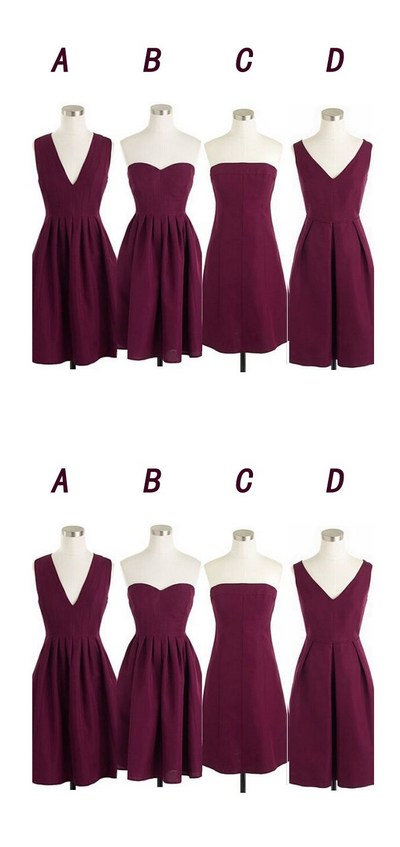 Short bridesmaid dresses, cheap bridesmaid dresses, chiffon bridesmaid dresses, custom bridesmaid dresses,5463