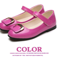 2017 new girl Korean version of the small shoes wholesale solid color magic paste large and medium children's shoes shoes buckle shoes - Thumbnail 4