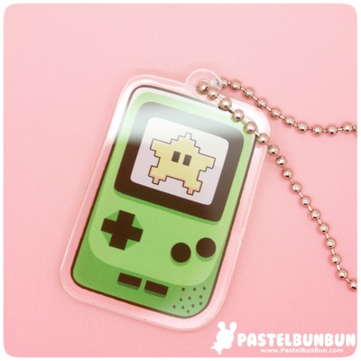 Game boy color acrylic charm - keychain, phone charm, necklace