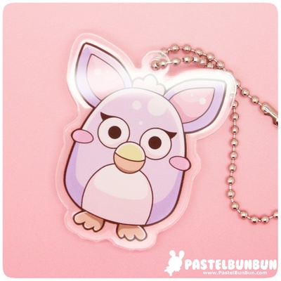 Furby acrylic charm - keychain, phone charm, necklace