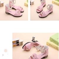 2017 summer new girl sandals big children low with princess shoes non-slip baby shoes six dance performance shoes - Thumbnail 1
