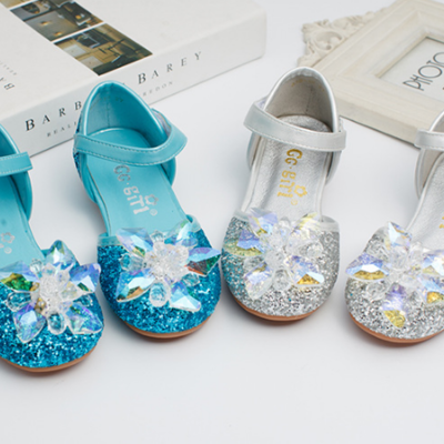 Girl girl cinderella crystal shoes new girl princess shoes with crystal sandals brand children's shoes