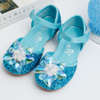 Girl girl Cinderella crystal shoes new girl princess shoes with crystal sandals brand children's shoes - Thumbnail 1