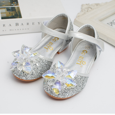 Girl girl cinderella crystal shoes new girl princess shoes with crystal sandals brand children's shoes