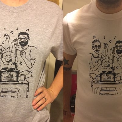 Middle man records tees
