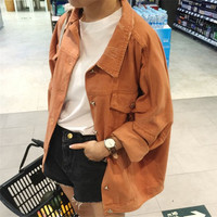 candy color demin coat - Thumbnail 1