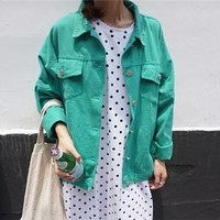 candy color demin coat - Thumbnail 3