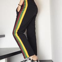Color Block Casual Striped Pants - Thumbnail 4