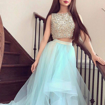 Beading two pieces prom dress,sexy prom dress,evening dress,charming prom dress, long prom dress,prom dresses, elegant prom dress, prom dress z146