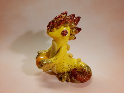 Yellow Glitter Dragon
