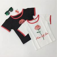 Rose Printed Crop Top - Thumbnail 3