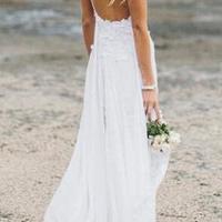 Gorgeous Lace Floor-Length beach Wedding Dress - Thumbnail 2