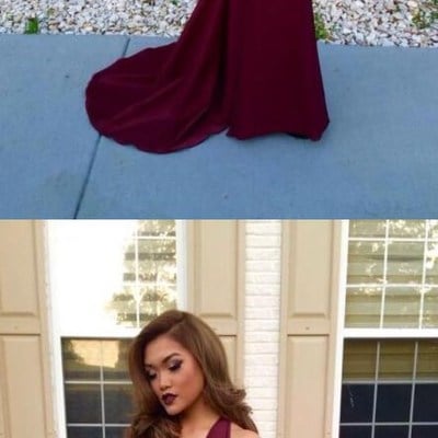 Sexy mermaid prom dress, long prom dress, 2017 prom dress, custom prom dress,v neck prom dress