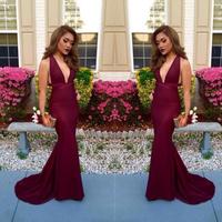 Sexy Mermaid prom dress, long prom dress, 2017 prom dress, Custom prom dress,v neck prom dress - Thumbnail 1