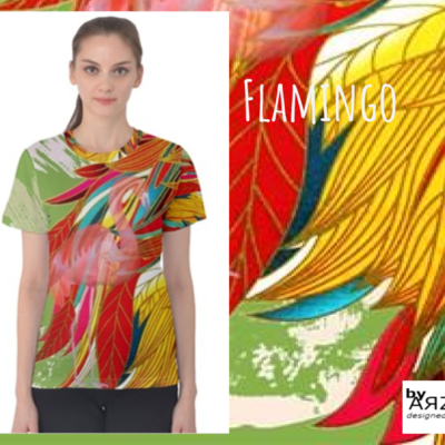 Flamingo - ladies' cotton tee