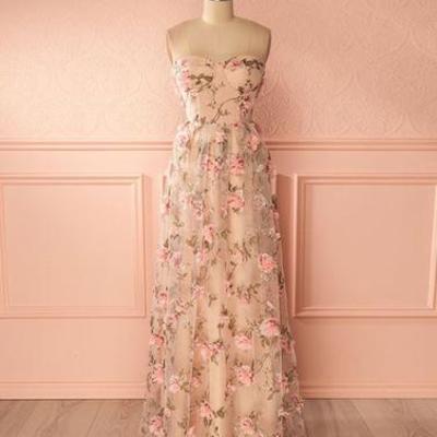 Unique sweetheart neck long prom dress, evening dress,pd171406