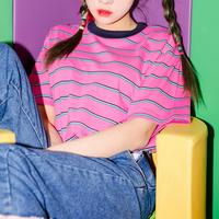 80's Striped Tee - 4 Colors - Thumbnail 1