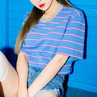 80's Striped Tee - 4 Colors - Thumbnail 2