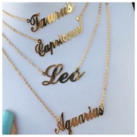 Single Name Plate Necklace - Thumbnail 2