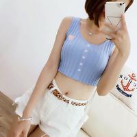 Heart Knitted Crop Top - Thumbnail 2