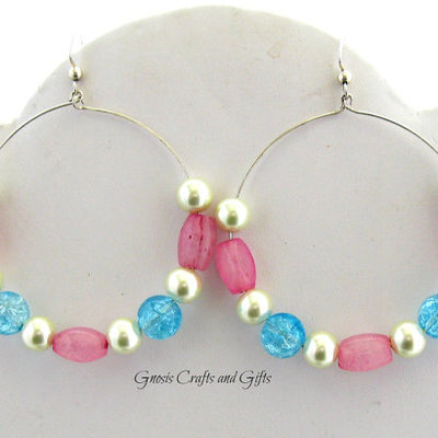 Large memory wire hoop earrings, ethnic jewelry,boho glam, modern hoop earrings, hippie fashion, 