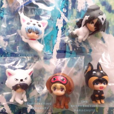 Gintama - kyantama sukotto mini figure - sakata gintoki / takasugi shinsuke / okita sougo / hijikata toushirou / katsura kotarou - 