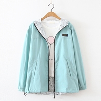 HOODED AUTUMN COAT BOTH SIDES CAN BE WORN - Thumbnail 1