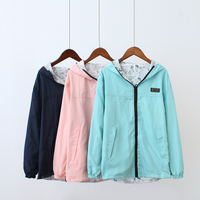 HOODED AUTUMN COAT BOTH SIDES CAN BE WORN - Thumbnail 2